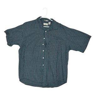 Bill Blass Plaid Short Sleeve Button Down